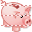 Empty piggy bank icon