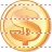 Dollar coin icon