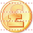 Pound coin icon