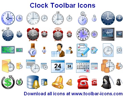 Screenshot for Clock Toolbar Icons 2012.1