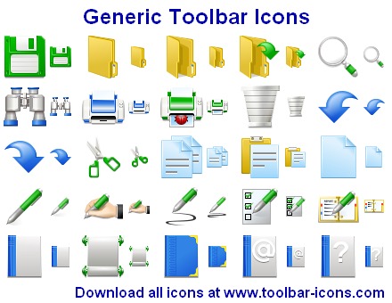 Click to view Generic Toolbar Icons 2011.2 screenshot