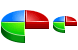 3D pie chart icons