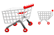 Metal shopping cart icons