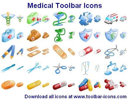 Medical Toolbar Icons software