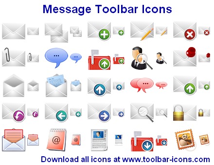 Click to view Message Toolbar Icons 2011.2 screenshot
