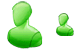 Green user icons
