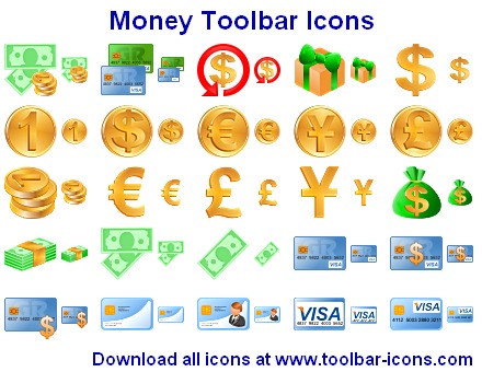 Money Toolbar Icons software