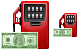 Fuel expenses icons