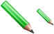 Green pencil icons