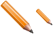 Orange pencil icons
