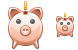 Piggy bank icons