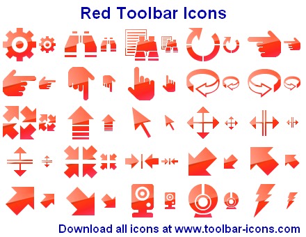 These Red Toolbar Icons will round out the collection for your projects.