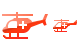 Emergency helicopter icons
